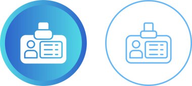 Kimlik kartı web simgeleri basit tasarım