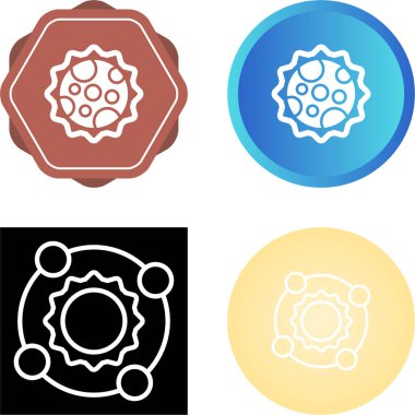 Ubuntu web simgesi vektör illüstrasyonu