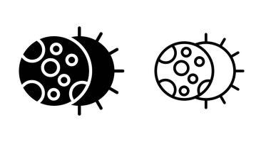 Beyaz arkaplanda izole edilmiş tutulma simgeleri dizisi     