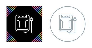 Beyaz arkaplanda izole edilmiş SSD depolama simgeleri, vektör illüstrasyonu   