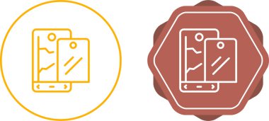 akıllı telefon simgeleri ayarlandı, vektör illüstrasyonu basit tasarım