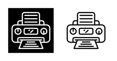 yazıcı düz simgeleri, vektör illüstrasyonu