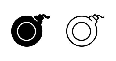 bomba simgeleri ayarlandı, vektör illüstrasyonu 