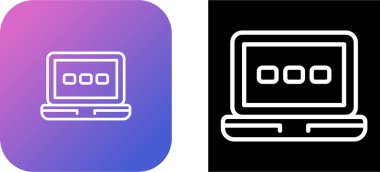 Minimalist ve modern tasarımı olan basit dizüstü bilgisayar vektörü