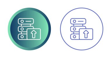 Sunucu simgeleri ayarlandı, vektör illüstrasyonu