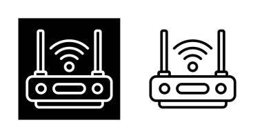 Wi-Fi yönlendiricileri simgeleri web basit illüstrasyon