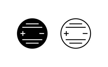 Beyaz Arkaplanda Mikro Batarya, Vektör Simgesi 