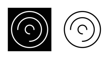 Beyaz arkaplanda izole edilmiş daire simgeleri, vektör illüstrasyonu 