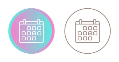 Takvim Icons set, vektör çizim