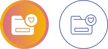 Secret folder icons set, vector illustration