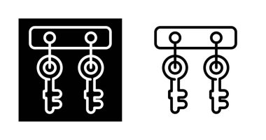 anahtarları simgeler kümesi izole beyaz zemin üzerine.