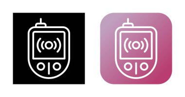 RFID Okuyucu Web simgesi vektör çizimi