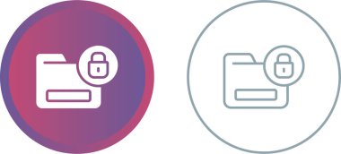 Güvenli dizin simgeleri ayarlandı, vektör illüstrasyonu 