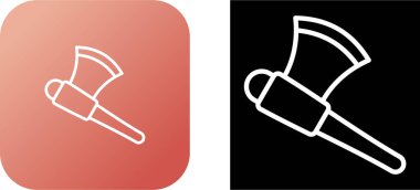 Axe satır simgesi düzenlenebilir vuruş vektörü nesnesi