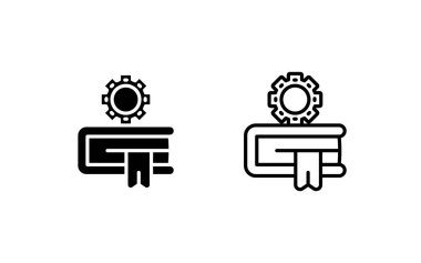 Elle ağ simgesi vektör illüstrasyonu