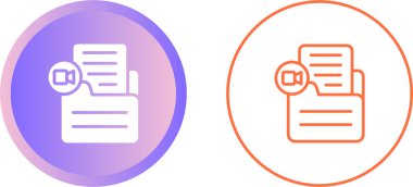 Beyaz arkaplan, vektör illüstrasyonunda izole edilmiş video ekle              