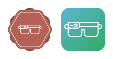 vr gözlük web simgesi vektör illüstrasyonu