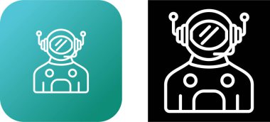 astronot web simgesi vektör illüstrasyonu