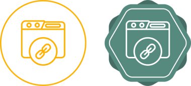 Satır bağlantısı ikon vektör illüstrasyonunu ayarla 