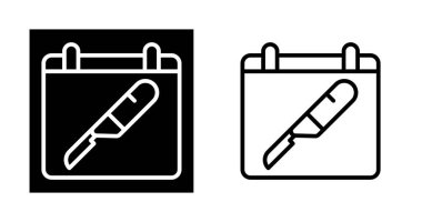 Kesici bıçak simgesi vektör illüstrasyonu 