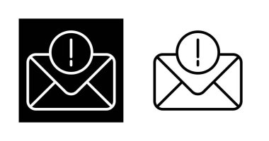 e- posta ünlem web simgesi vektör illüstrasyonu