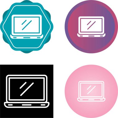dizüstü simgeleri, web basit illüstrasyonu