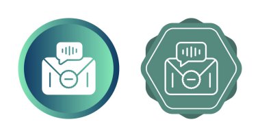 Sesli mesaj web simgesi vektör illüstrasyonu