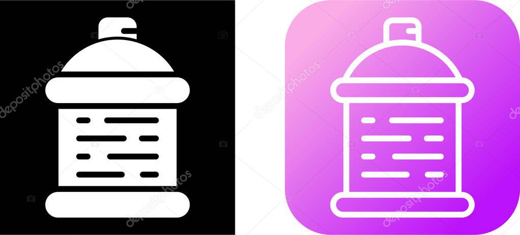 Spray can silhouette black icon. Vector illustration of spray can symbol isolated on white background