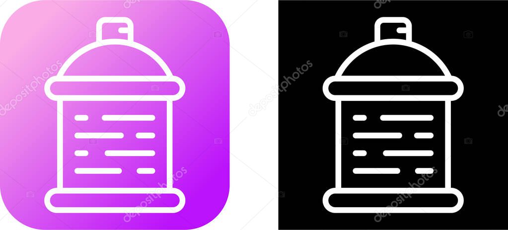 Spray can silhouette black icon. Vector illustration of spray can symbol isolated on white background