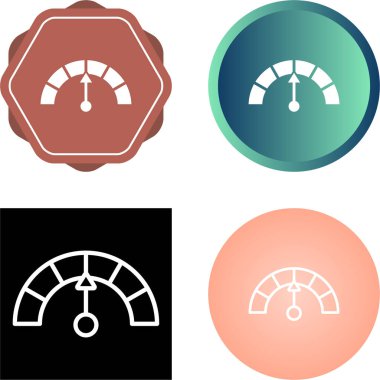 Otomobil hız göstergesi web simgesi vektör çizimi