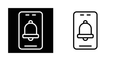 akıllı telefon bildirim web simgesi vektör çizimi