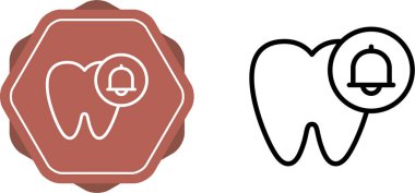 Dişleri olan diş simgeleri. vektör illüstrasyonu.