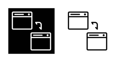 Beyaz arkaplanda çapraz tarayıcı simgesi izole edildi. vektör illüstrasyonu 