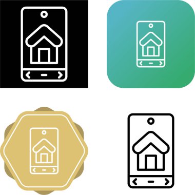 akıllı telefon simgeleri ayarlandı, vektör illüstrasyonu basit tasarım