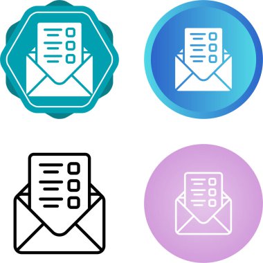 Beyaz arkaplanda izole edilmiş posta listeleri, vektör illüstrasyonu        