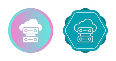 Web Sunucusu simgeleri vektör illüstrasyonunu ayarla 