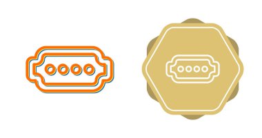 vga port simgeleri beyaz arkaplanda izole edildi.