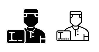 İnsan avatar simgeleri seti, vektör illüstrasyonu basit tasarım