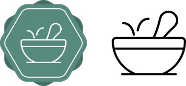 yemek kasesi simgesi, vektör illüstrasyonu 