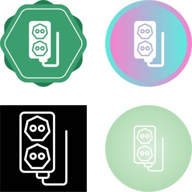 çift soket simgeleri web basit illüstrasyonunu ayarlar