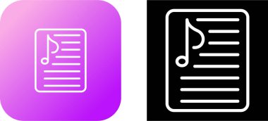 müzik listesi simgesi seti, vektör illüstrasyonu
