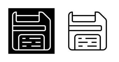 Beyaz arkaplanda izole edilmiş disket simgeleri, vektör illüstrasyonu 