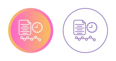 Zaman Serisi Analiz Web simgesi vektör illüstrasyonu