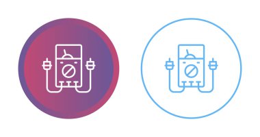 voltmetre simgeleri ayarlandı, vektör illüstrasyonu basit tasarım