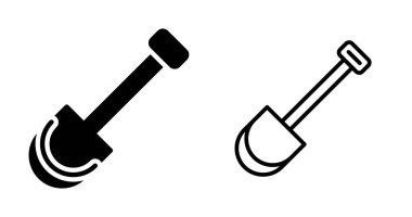 Kürek ağ simgesi seti, vektör illüstrasyonu           