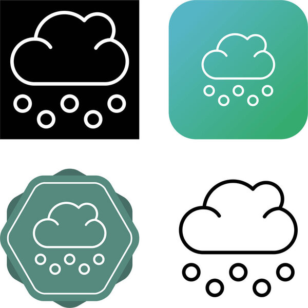 иконки дождевых облаков на белом фоне, векторная иллюстрация 