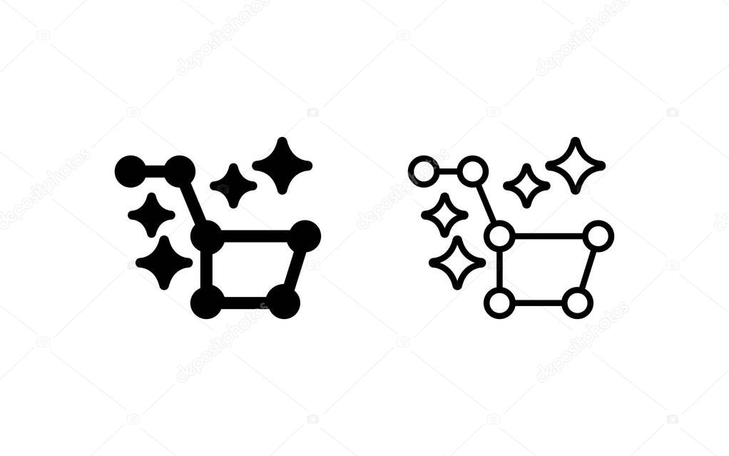 Vector illustration of the Constellation Ursa Major icon on white background