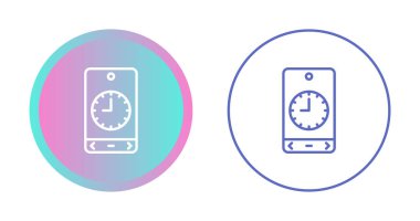 Cep telefonundaki çalar saat uygulaması. Akıllı telefon çalar saati. Uyanma zamanı. Telefondaki çalar saat hatırlatması. Uyanmayı unutma. Vektör illüstrasyonu