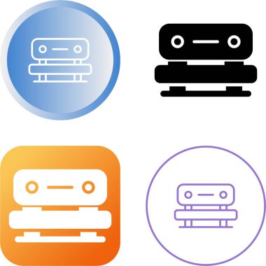 bank simgeleri ayarlandı, vektör illüstrasyonu 