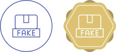 Sahte Ürünler, sahte ikonlar vektör illüstrasyonu 
